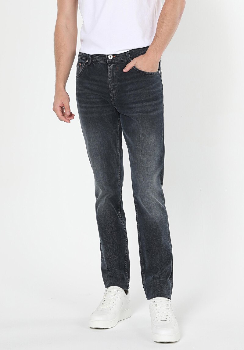 Afișați detalii pentru Pantaloni De Barbati Albastru Inchis Slim Fit 041 Danny Cl1061330