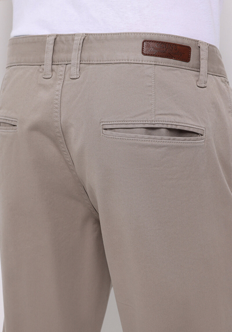 Afișați detalii pentru Pantaloni De Barbati Bej Slim Fit  Cl1049749