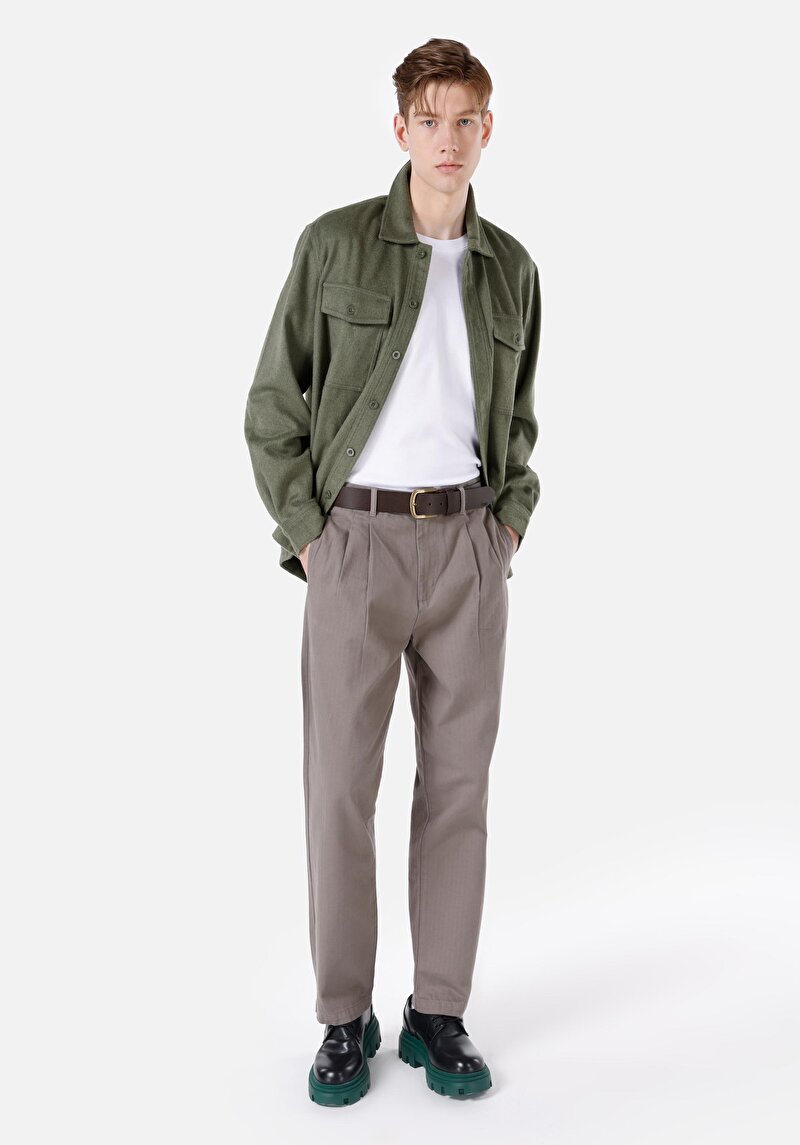 Imagine a Fit Talie Medie Picior Drept Pantaloni Albastru Închis Pentru Bărbați