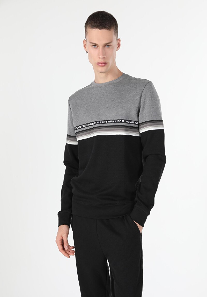 Imagine a Hanorac / Bluza De Barbati Negru Slim Fit  Cl1059893