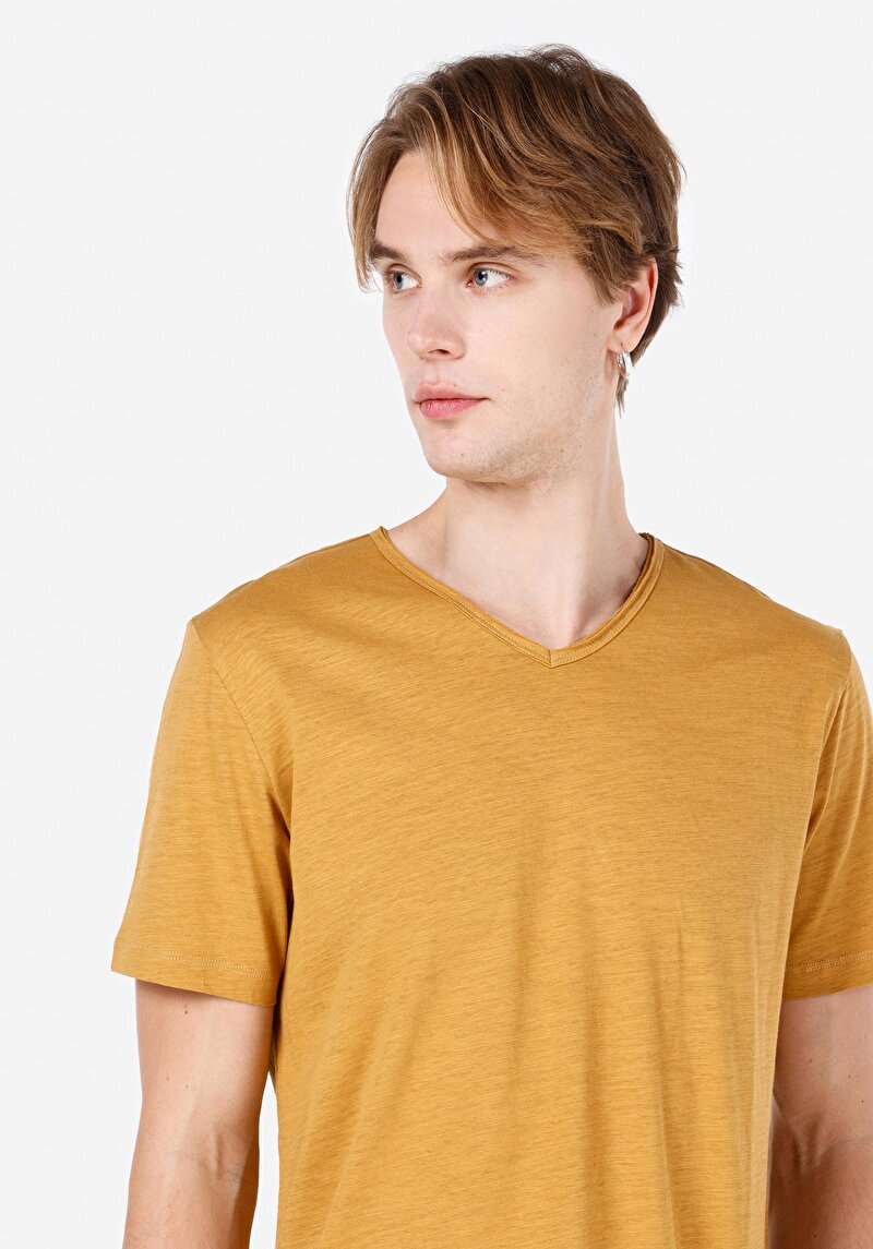 Afișați detalii pentru Tricou Cu Mânecă Scurtă Sari Pentru Bărbați Cu Decolteu În V Cu Decolteu În V