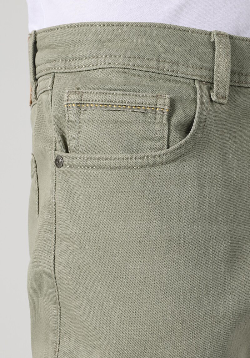 Afișați detalii pentru Pantaloni De Barbati Verde Straight Fit  Cl1063422