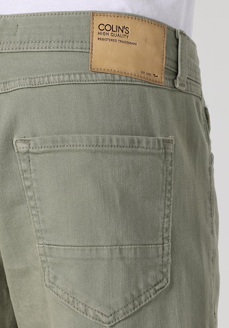 Afișați detalii pentru Pantaloni De Barbati Verde Straight Fit  Cl1063422