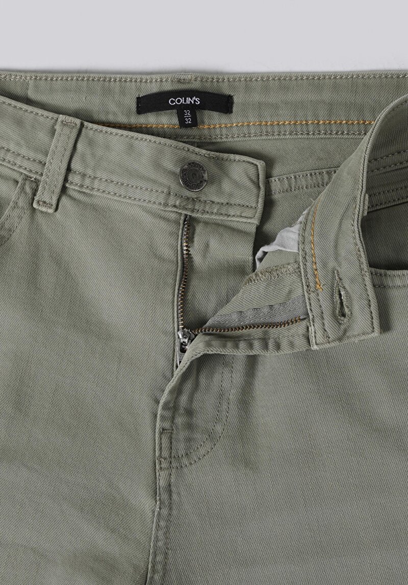 Afișați detalii pentru Pantaloni De Barbati Verde Straight Fit  Cl1063422