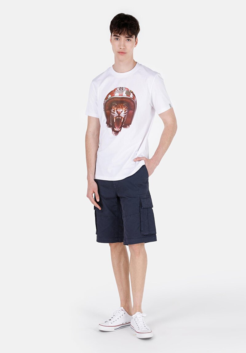 Imagine a Short / Pantaloni Scurti De Barbati Albastru Marin Regular Fit Cl1069316