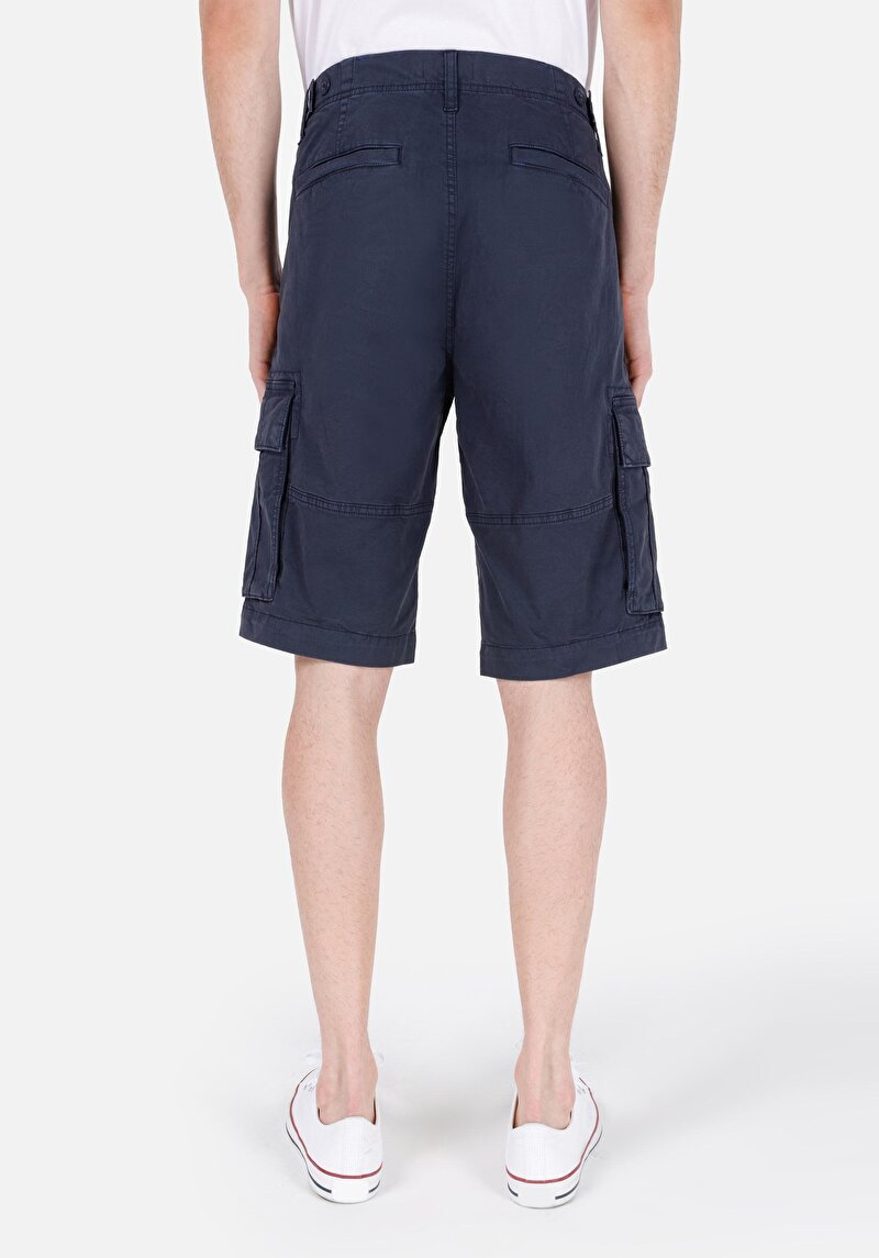 Imagine a Short / Pantaloni Scurti De Barbati Albastru Marin Regular Fit Cl1069316