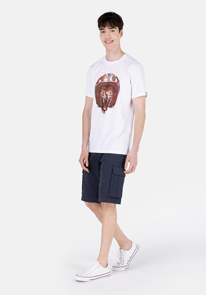Imagine a Short / Pantaloni Scurti De Barbati Albastru Marin Regular Fit Cl1069316