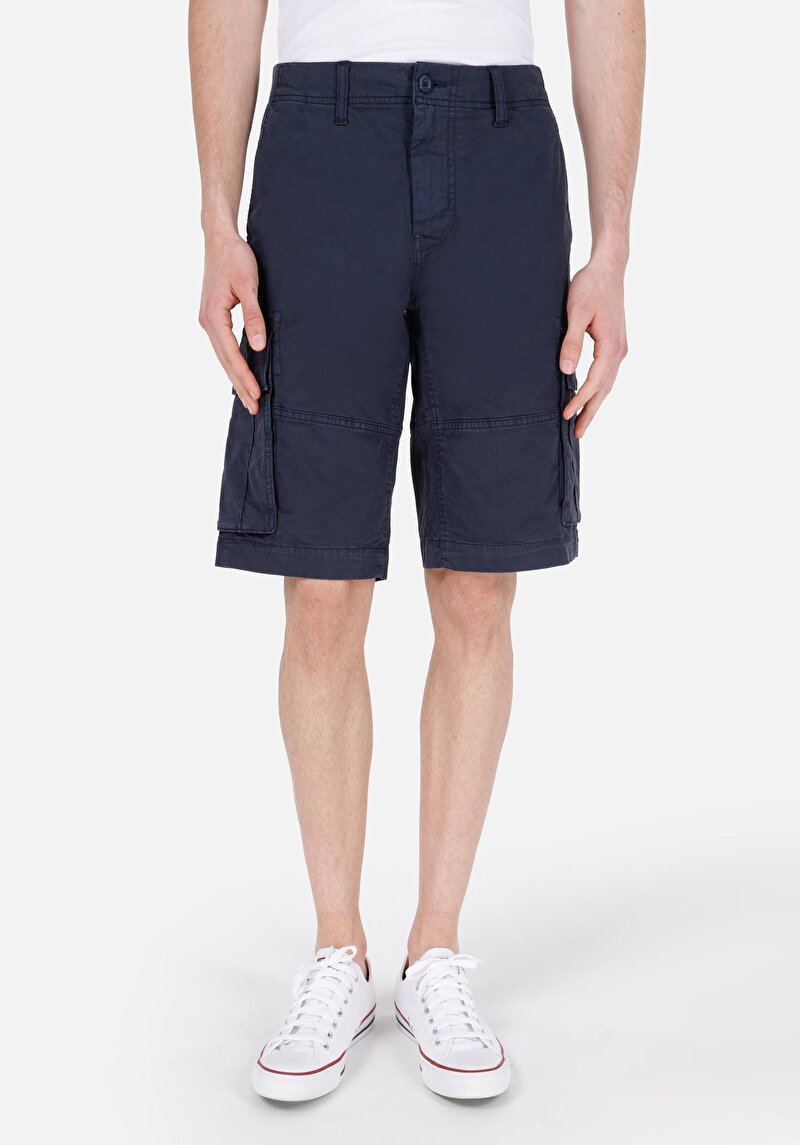 Imagine a Short / Pantaloni Scurti De Barbati Albastru Marin Regular Fit  Cl1069316