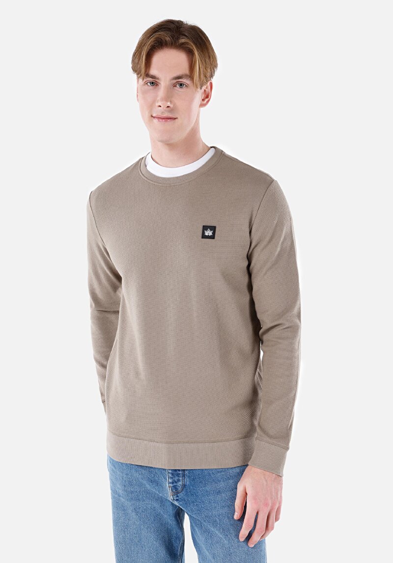 Imagine a Tricou Cu Maneca Lunga De Barbati Verde Regular Fit  Cl1066756