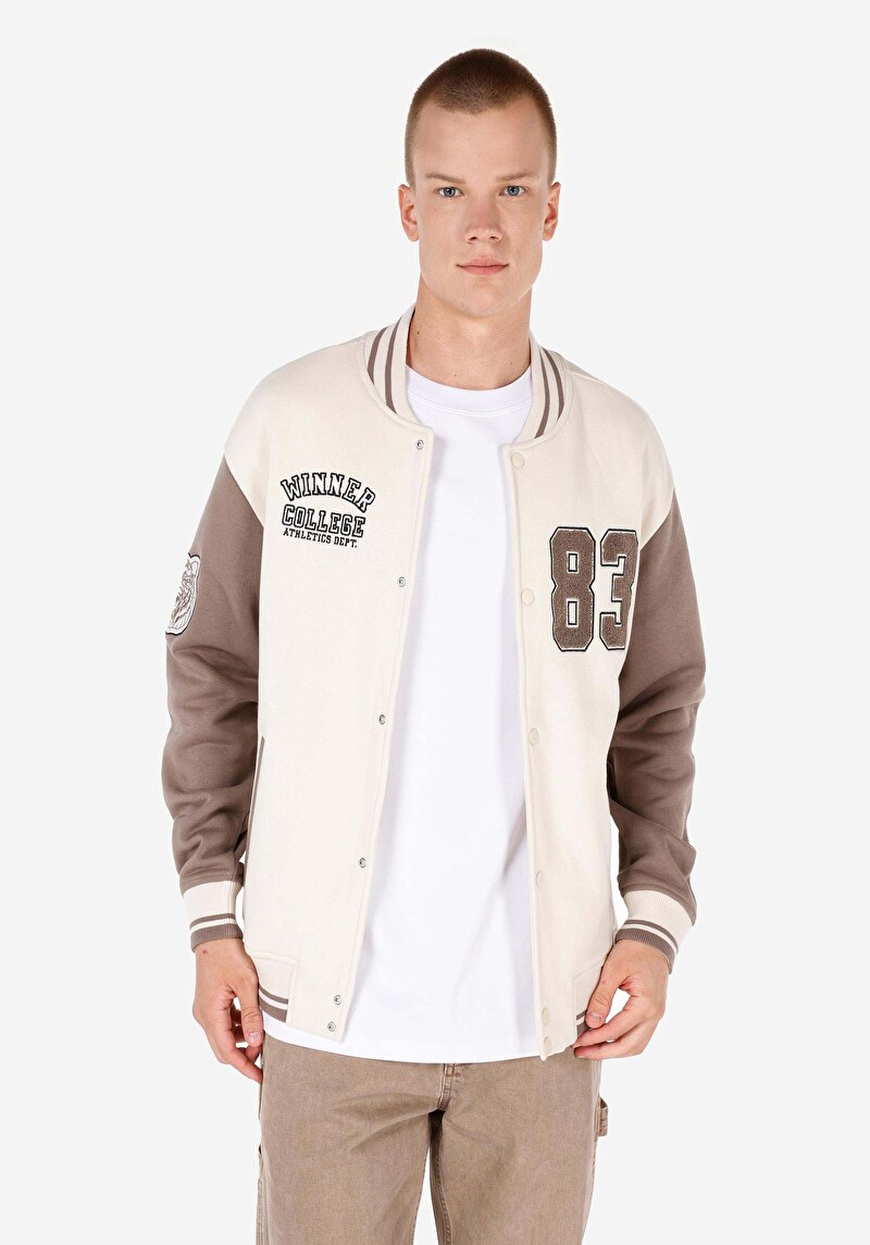 Imagine a Jacheta De Barbati Ecru Regular Fit  Cl1070305