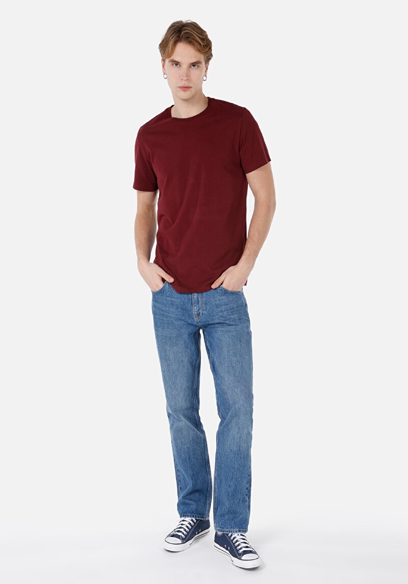 Afișați detalii pentru Tricou Cu Maneca Scurta De Barbati Bordo Regular Fit  Cl1058592