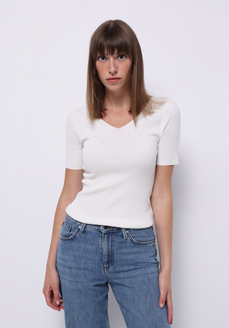 Imagine a Camasa Cu Maneca Lunga De Dama Alb Regular Fit  Cl1070306