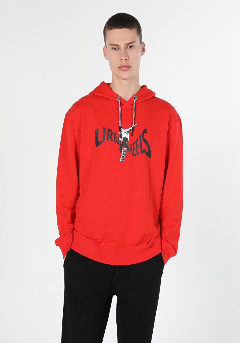 Imagine a Hanorac / Bluza De Barbati Roşu Comfort Fit  Cl1059960