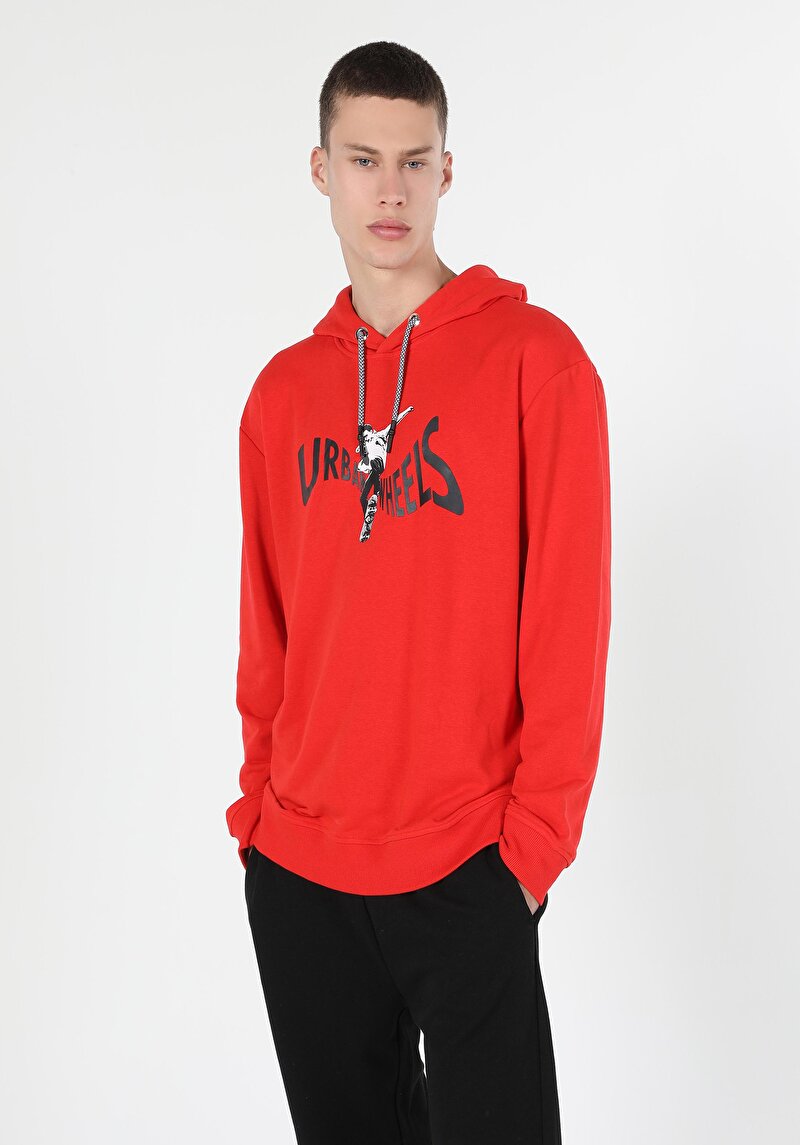 Imagine a Hanorac / Bluza De Barbati Roşu Comfort Fit Cl1059960