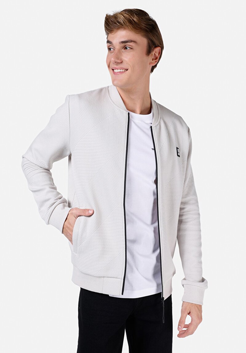 Imagine a Jacheta De Barbati Alb Slim Fit  Cl1066812