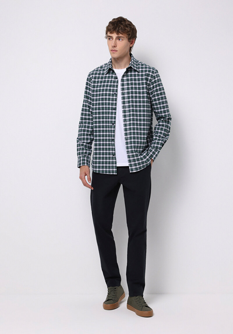 Afișați detalii pentru Pantaloni De Barbati Albastru Marin Slim Fit  Cl1049749