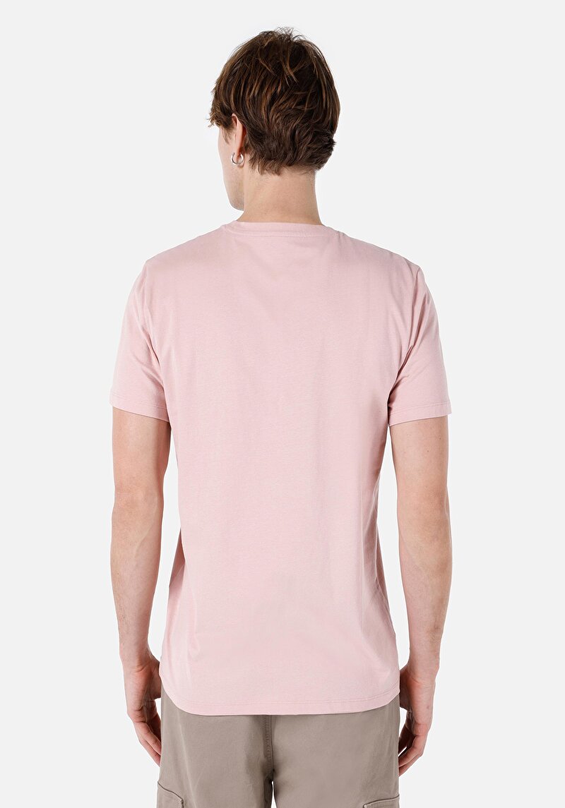 Afișați detalii pentru Tricou Cu Maneca Scurta De Barbati Roz Regular Fit  Cl1058592