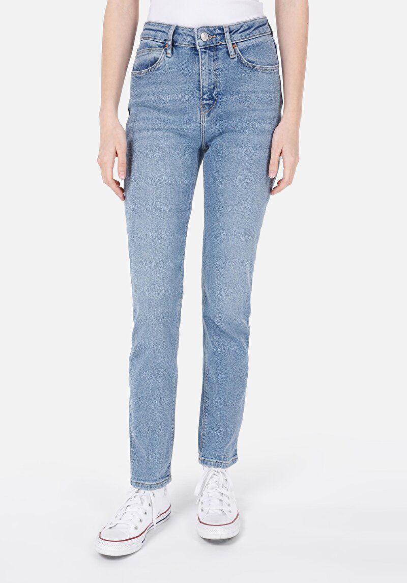 Afișați detalii pentru Blugi Slim Fit Indigo Pentru Femei