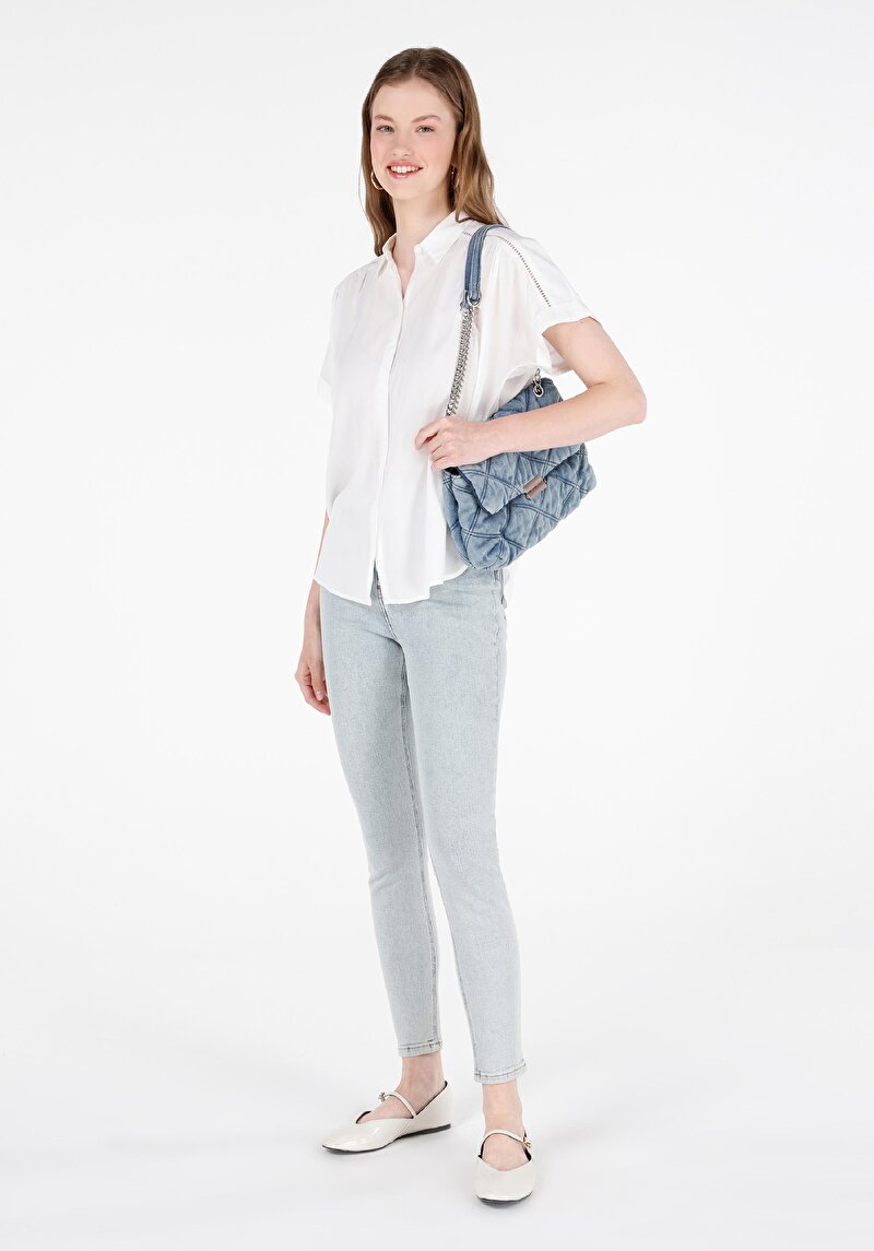 Afișați detalii pentru Blugi Skinny Fit Indigo Pentru Femei