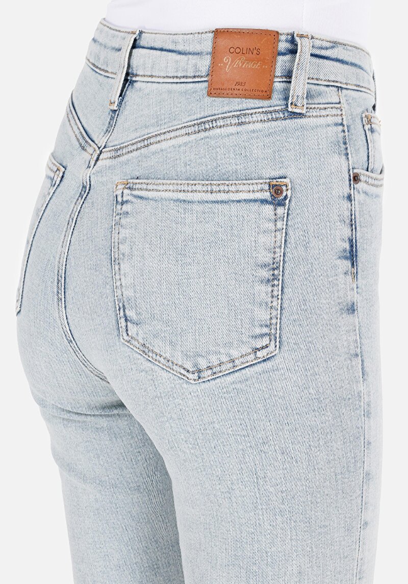 Afișați detalii pentru Blugi Skinny Fit Indigo Pentru Femei