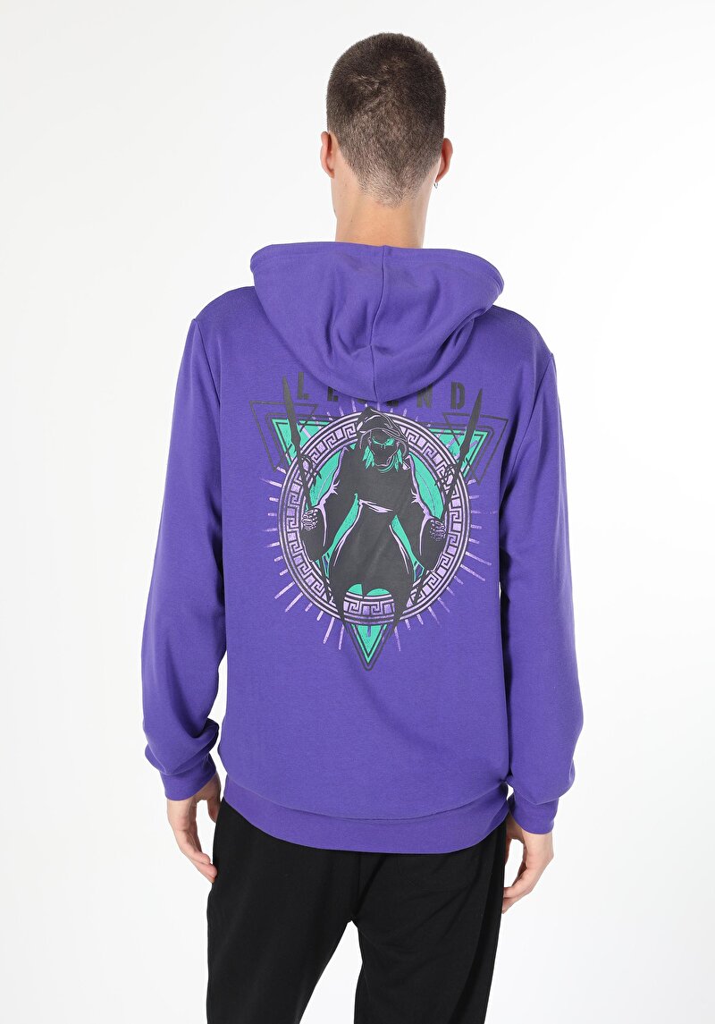 Imagine a Hanorac / Bluza De Barbati Mov Regular Fit Cl1060042