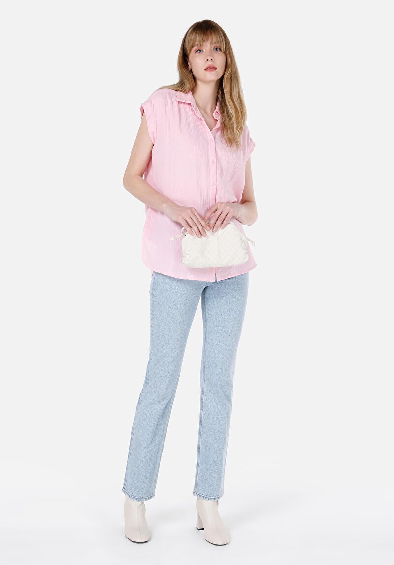 Imagine a Pantaloni De Dama Albastru Regular Fit 792 Mila Cl1069429