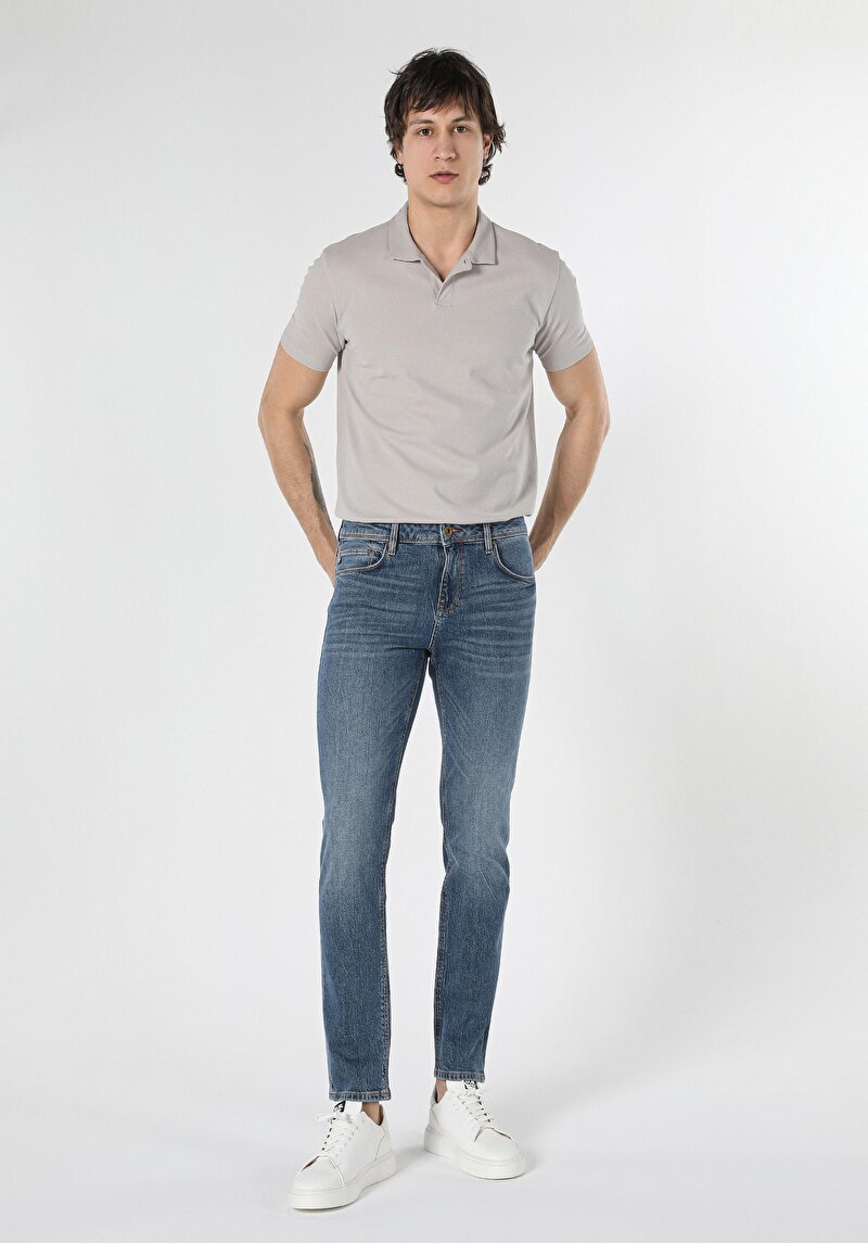 Imagine a Pantaloni De Barbati Albastru Straight Fit 044 Karl Cl1058600