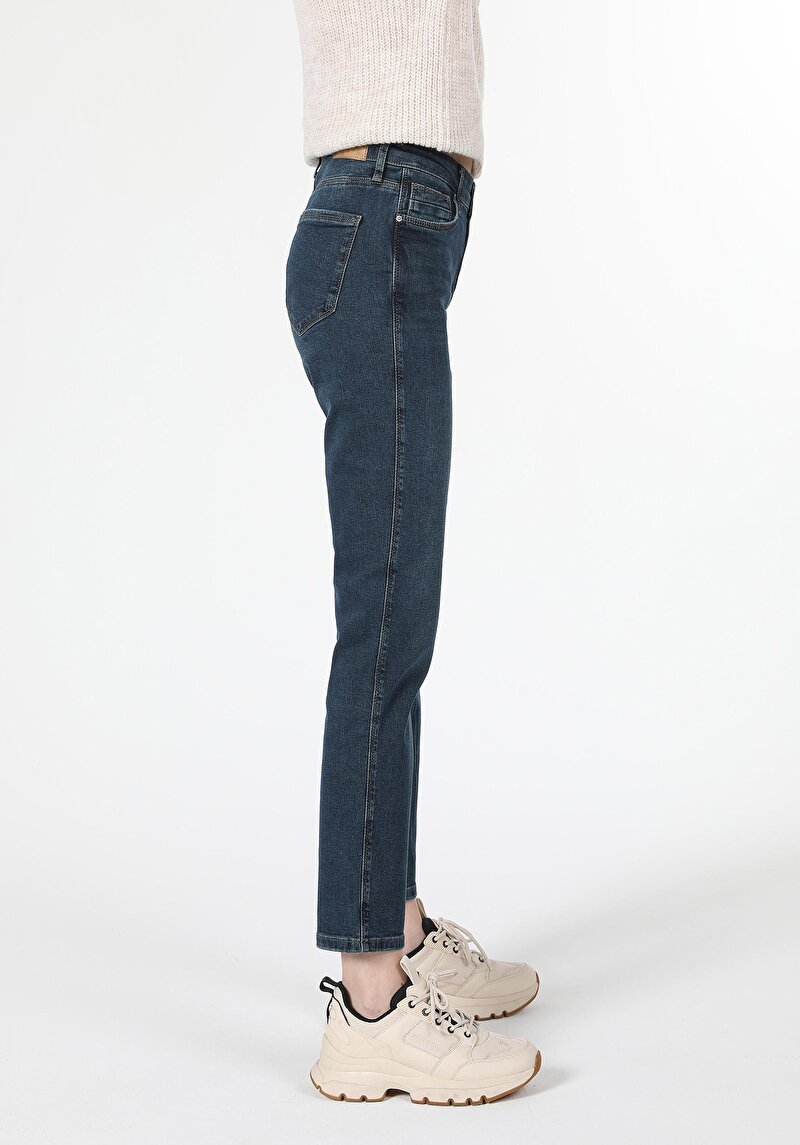 Imagine a Pantaloni De Dama Albastru Slim Fit 703 Carla Cl1061413