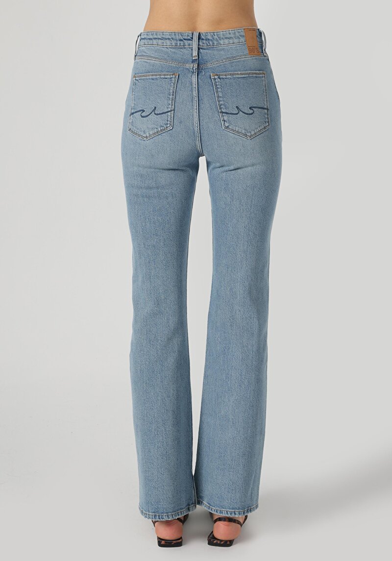 Afișați detalii pentru Pantaloni De Dama Albastru Regular Fit 791 Monica Cl1063474