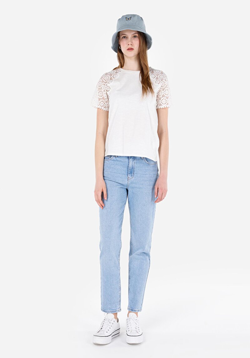 Imagine a Mom Fit Shrink Leg Blugi Gri Pentru Femei