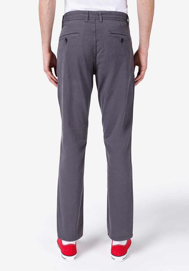 Imagine a Regular Fit Talie Medie Picior Drept Pantaloni Gri Pentru Bărbați