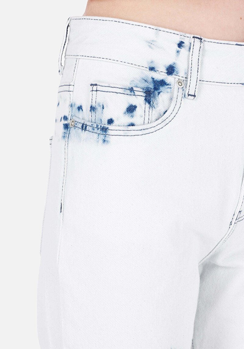 Afișați detalii pentru Mom Fit Slim Leg Blugi İndigo Pentru Femei