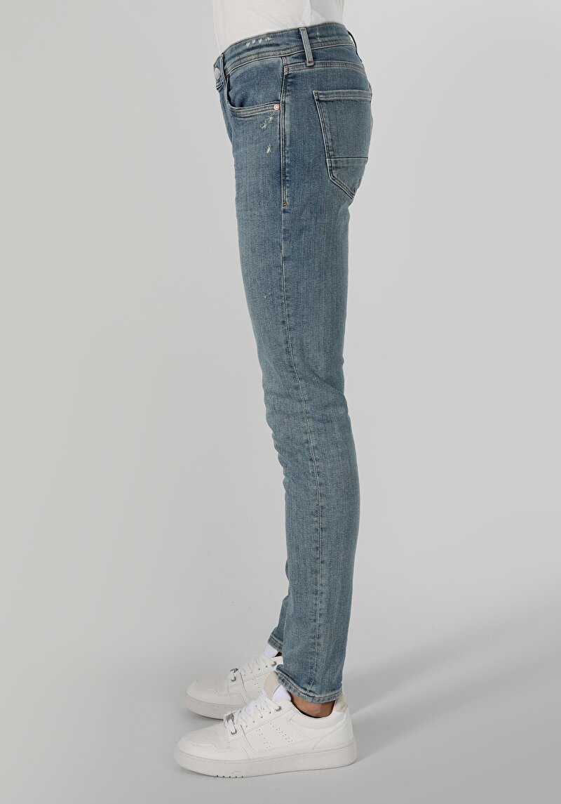 Afișați detalii pentru Pantaloni De Barbati Albastru Slim Fit 041 Danny Cl1063476