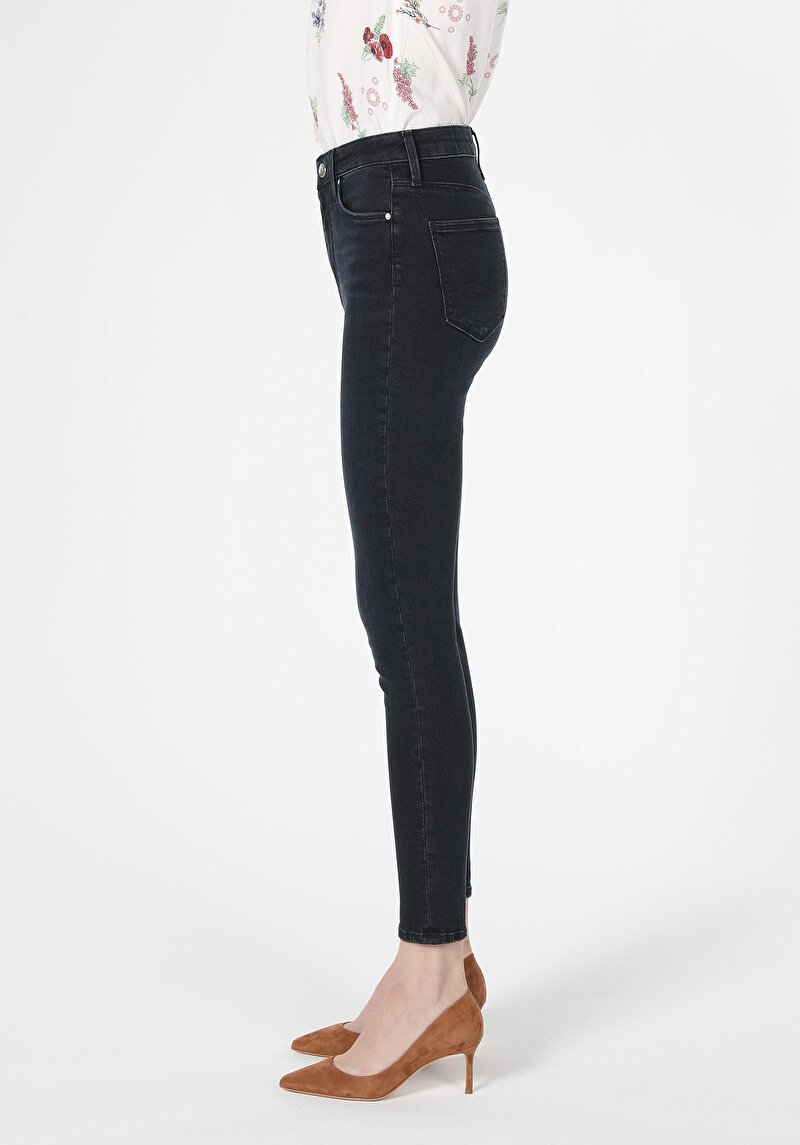 Afișați detalii pentru Pantaloni De Dama Albastru Inchis Skinny Fit 760 Diana Cl1061417