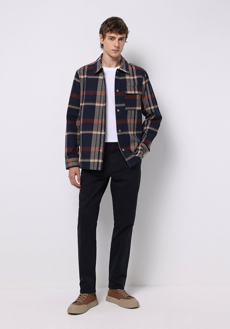 Afișați detalii pentru Pantaloni De Barbati Albastru Marin Regular Fit  Cl1049750