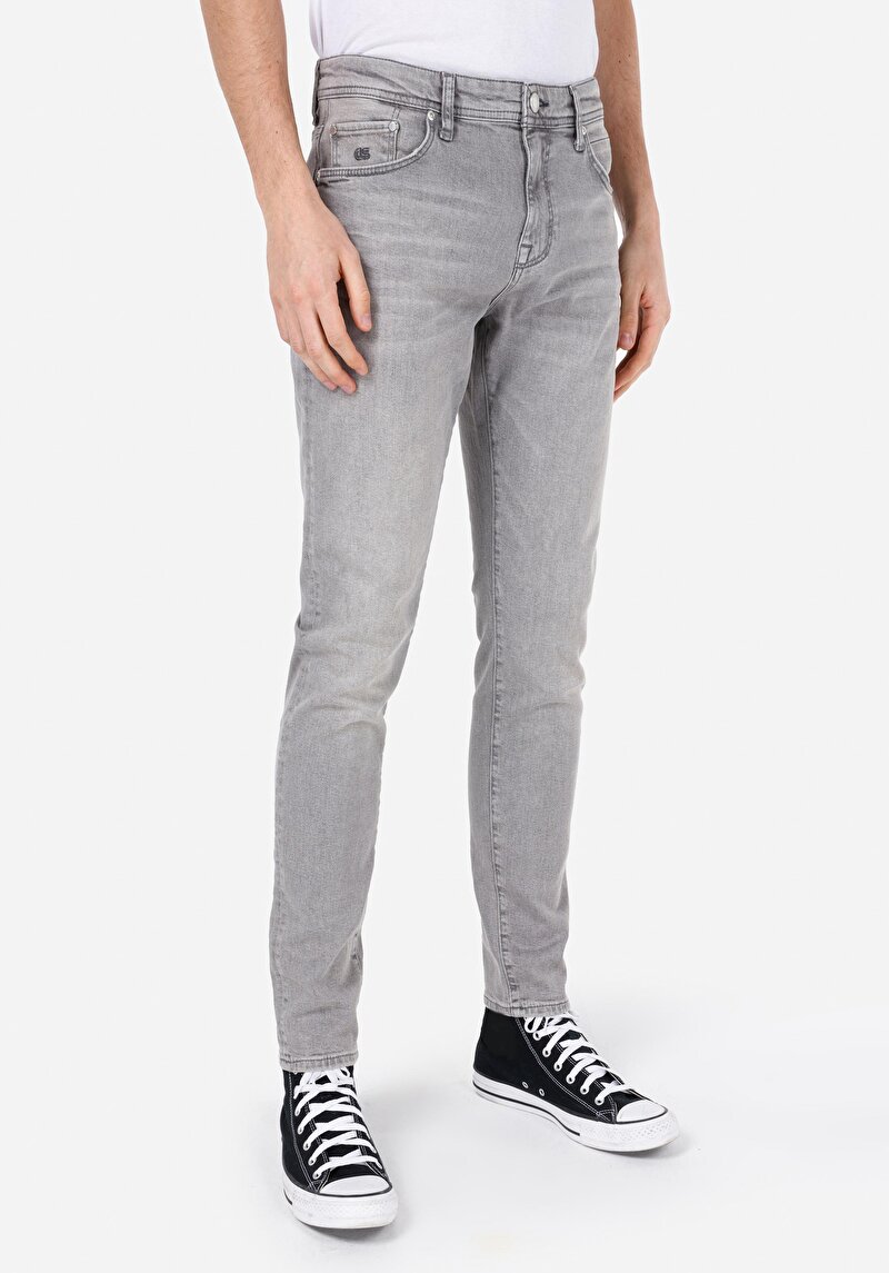 Afișați detalii pentru Blugi Gri Pentru Bărbați Slim Fit