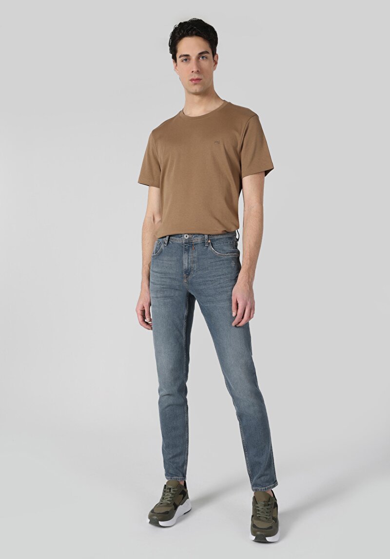 Imagine a Pantaloni De Barbati Albastru Slim Fit 041 Danny Cl1063481