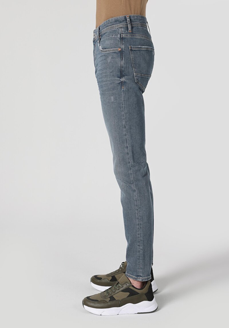 Afișați detalii pentru Pantaloni De Barbati Albastru Slim Fit 041 Danny Cl1063481