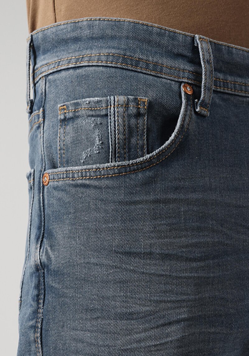 Afișați detalii pentru Pantaloni De Barbati Albastru Slim Fit 041 Danny Cl1063481