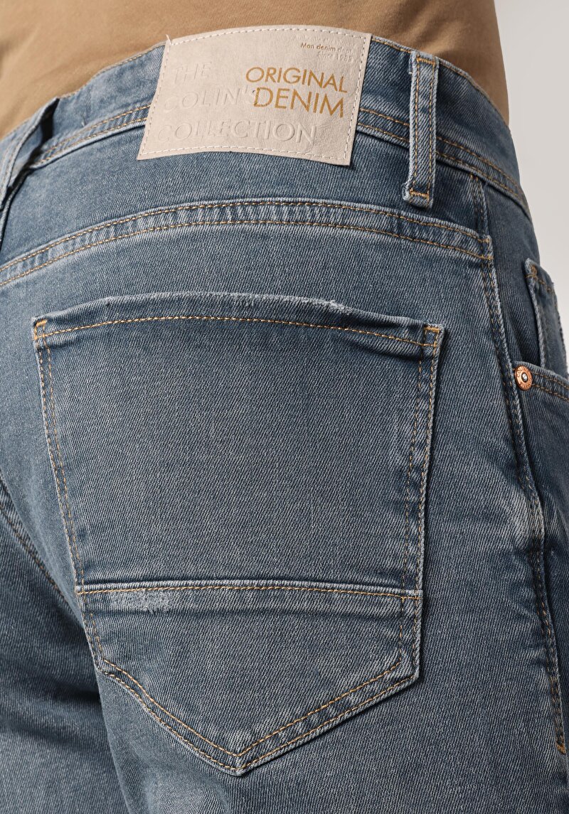 Afișați detalii pentru Pantaloni De Barbati Albastru Slim Fit 041 Danny Cl1063481