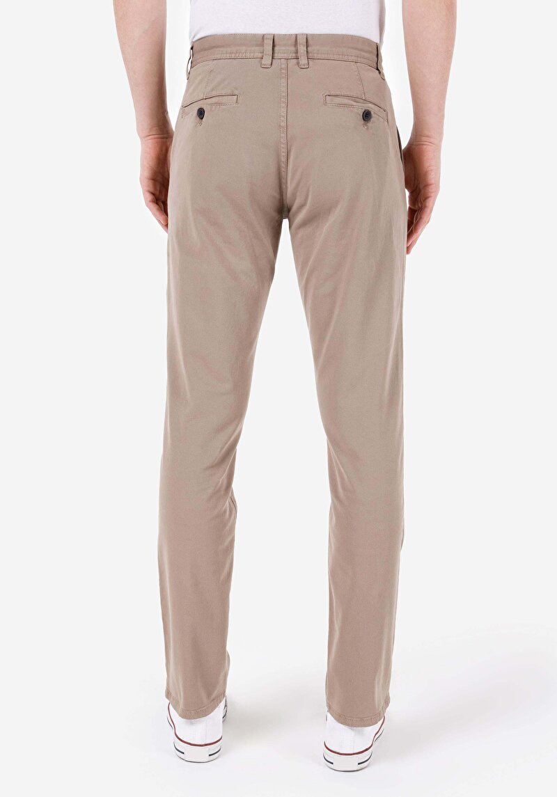 Afișați detalii pentru Regular Fit Talie Medie Picior Drept Pantaloni Bej Pentru Bărbați