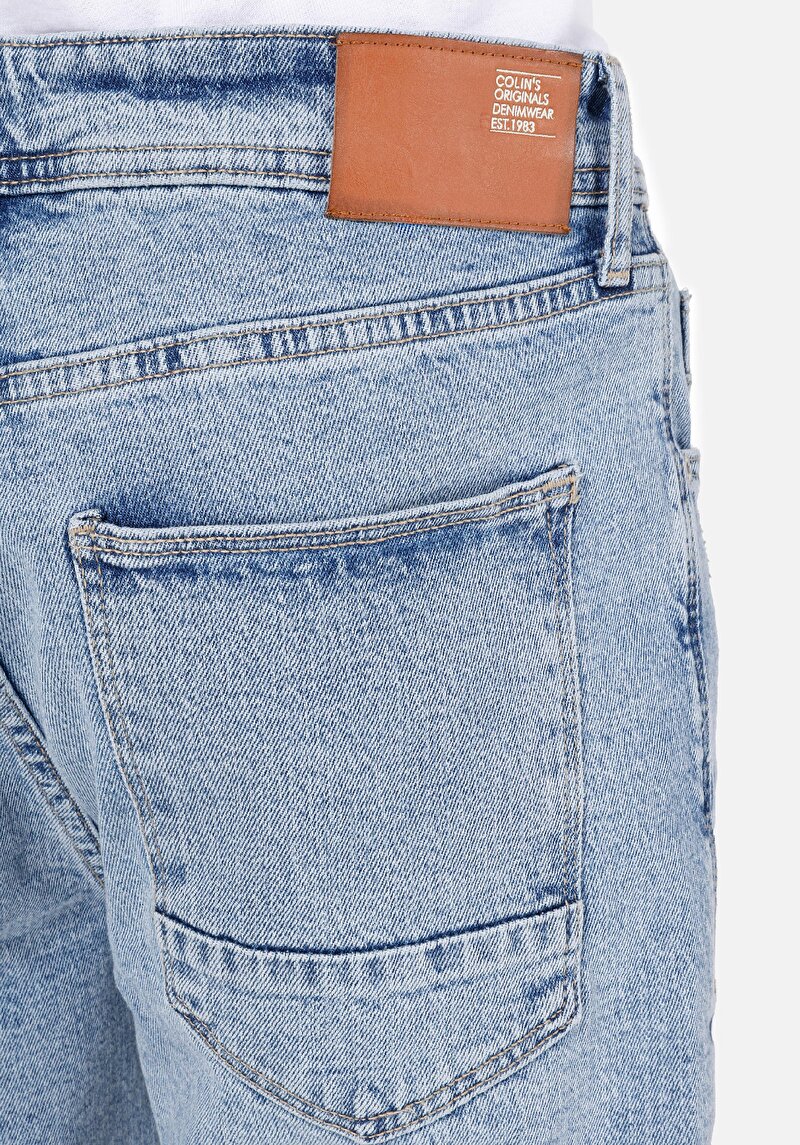 Afișați detalii pentru Blugi İndigo Pentru Bărbați Cu Potrivire Dreaptă