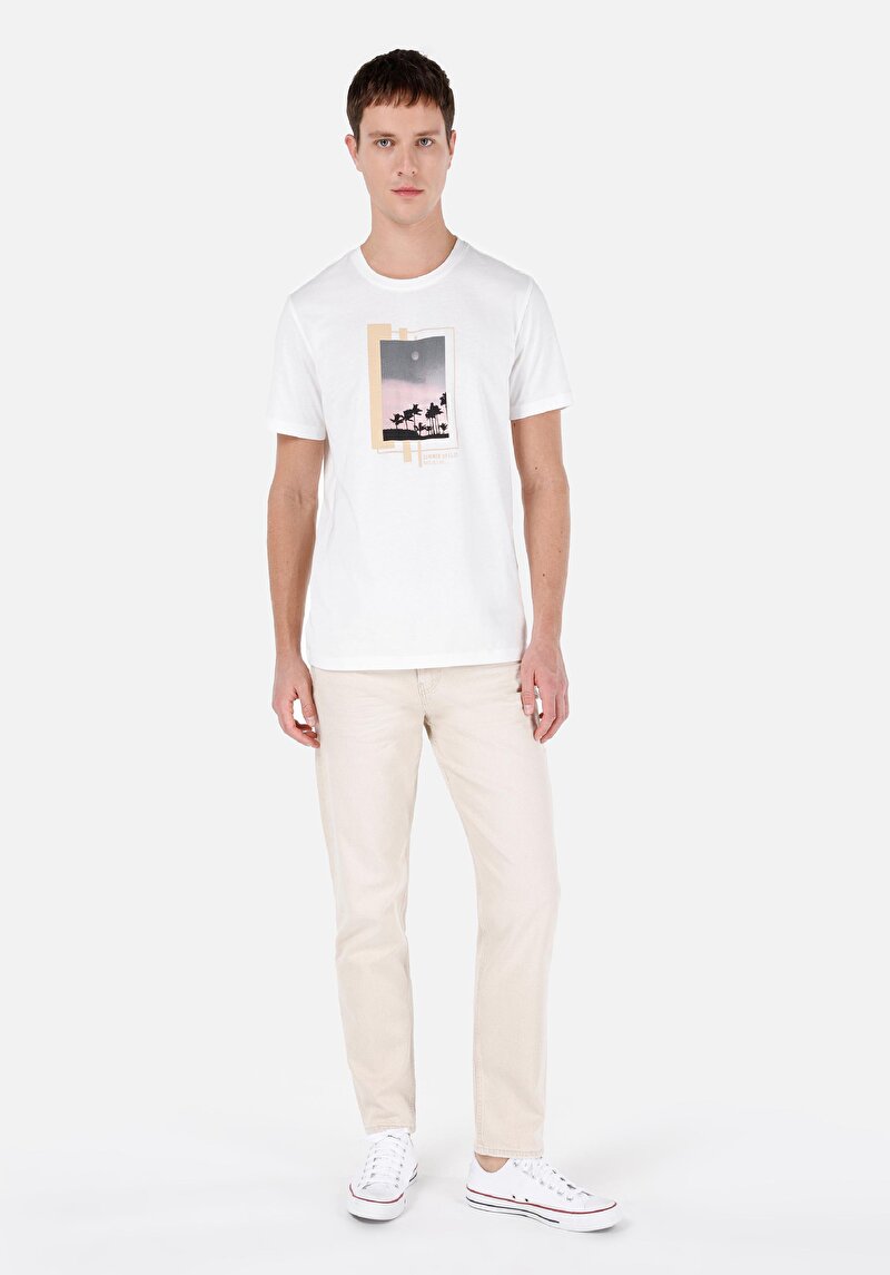 Imagine a Blugi Din Denim Pentru Bărbați Cu Talie Dreaptă Cu Talie Medie