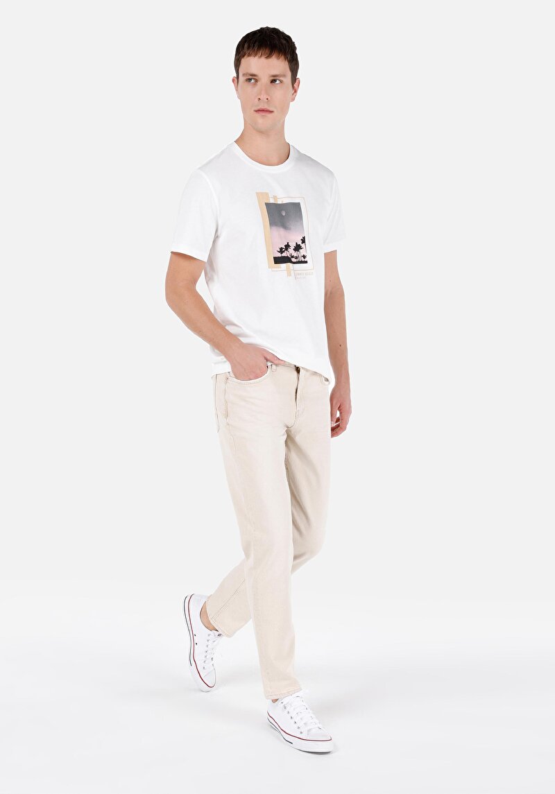 Afișați detalii pentru Blugi Din Denim Pentru Bărbați Cu Talie Dreaptă Cu Talie Medie