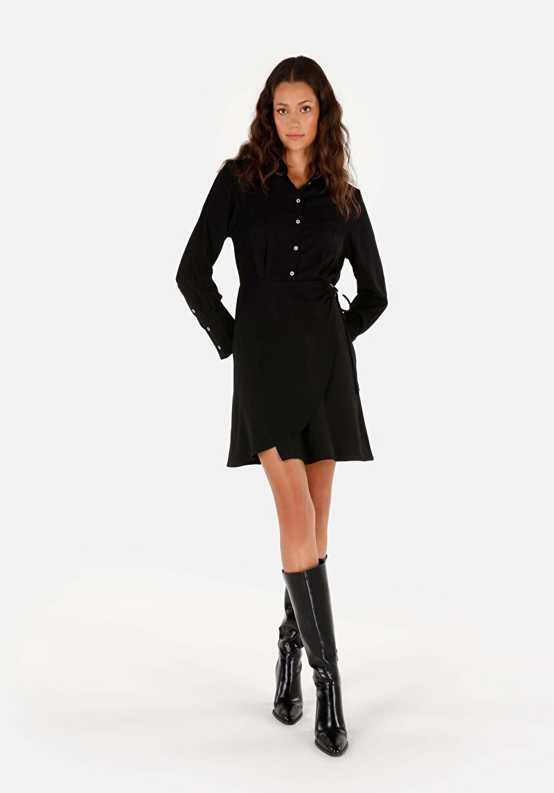 Afișați detalii pentru Rochie Neagră Pentru Femei Regular Fit