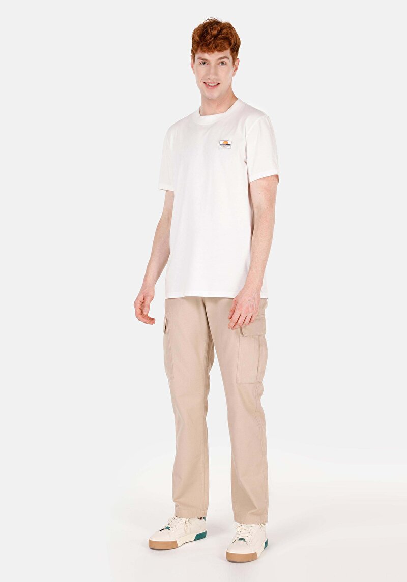 Imagine a Pantaloni Bej Pentru Bărbați Comfort Fit Mid Waist Straight Leg