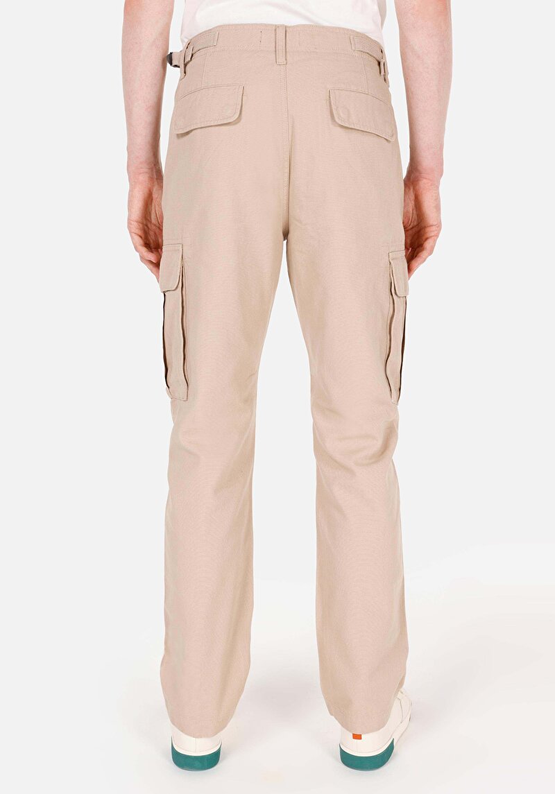 Afișați detalii pentru Pantaloni Bej Pentru Bărbați Comfort Fit Mid Waist Straight Leg