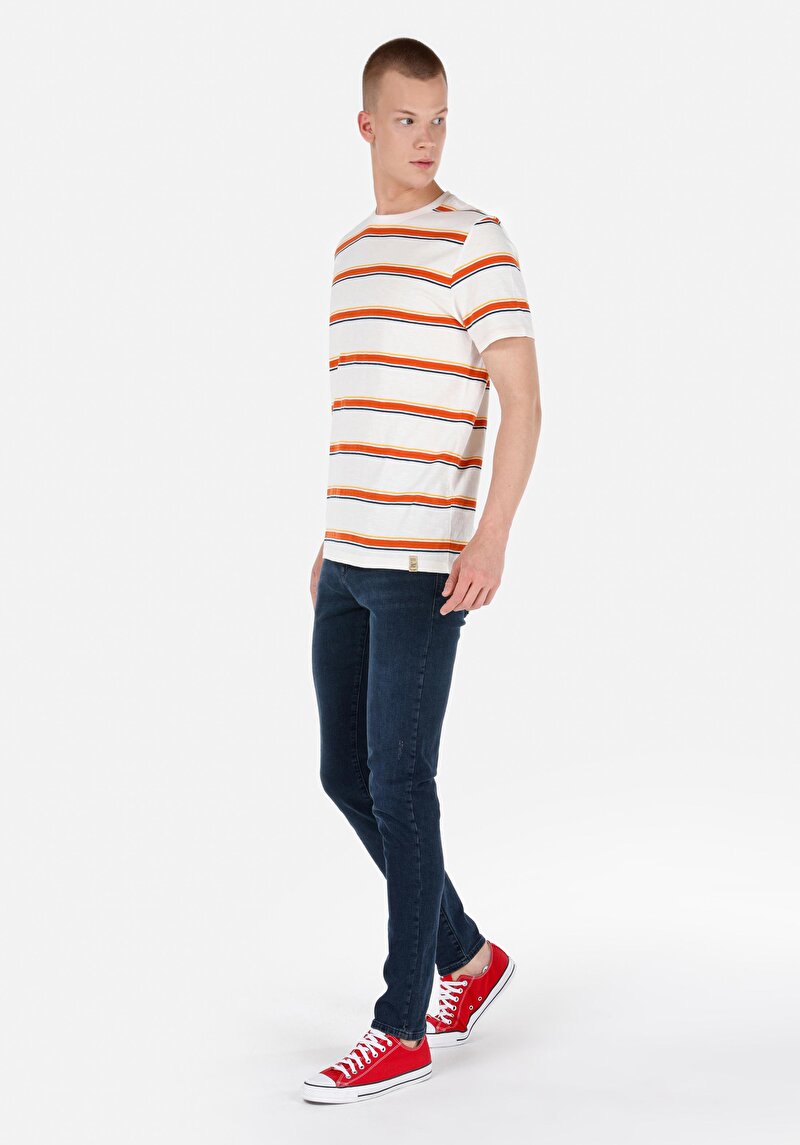 Afișați detalii pentru Slim Fit Talie Joasă Picior Îngust Blugi İndigo Închis Pentru Bărbați