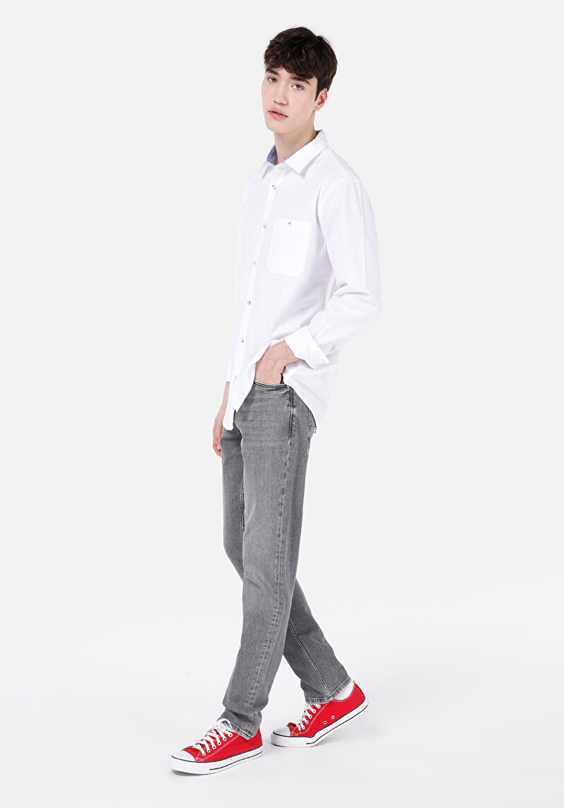 Afișați detalii pentru Blugi Negri Bărbați Cu Potrivire Dreaptă