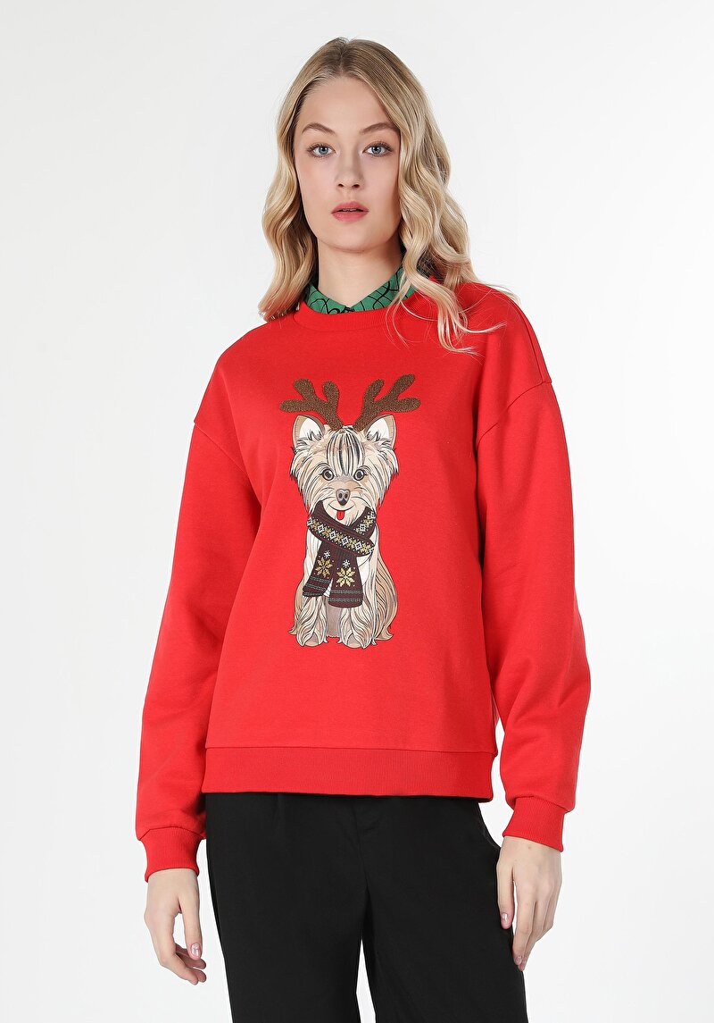 Afișați detalii pentru Hanorac / Bluza De Dama Roşu Regular Fit  Cl1061489